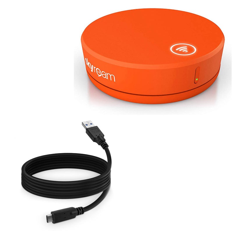 BoxWave Cable Compatible with Skyroam Solis Global WiFi Hotspot - DirectSync - USB 3.0 A to USB 3.1 Type C, USB C Charge and Sync Cable - 6ft - Black - Image 1