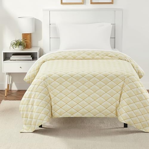 BELVOSTUM Soft Cotton Duvet Cover for Single Bed | Printed Quilt & Blanket Cover | Razai Cover with Zipper Closure | Soft & Breathable Bedding Cover (90X60) Inches (Beige) - Image 2