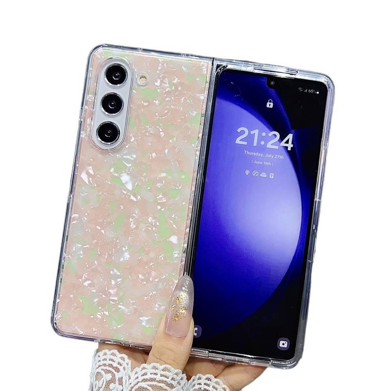 غطاء واقي | مقاوم للصدمات لـ Samsung Galaxy Z Fold 7 | نقشة الصدفة | Colorful | IMD - Image 5