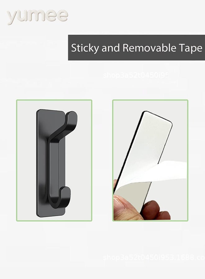 yumee Adhesive Wall Hooks Heavy Duty, Stainless Steel Self-Adhesive Towel Hooks, Waterproof Stick On Hangers for Bathroom, Kitchen, Door – 4 PCS - Image 5