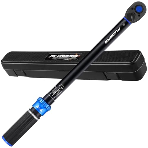 PUIBERS 3/8 inch Drive Click Torque Wrench, Click Torque Wrench 3/8 Torquimetro 10-110 FT.LB/13.6-149.2 Nm, Dual-Direction Adjustable 72 Tooth for Bike Moto and Car Repair - Image 1