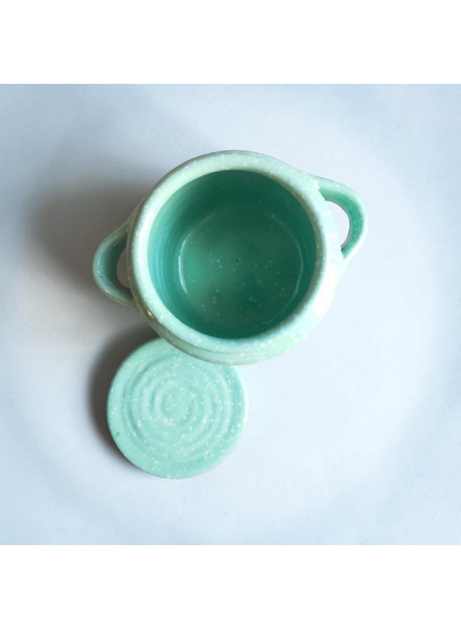 color zone pottery A heat-resistant earthenware and ceramic jar, suitable for use over indirect heat or inside the oven; 11 cm in size. - Image 2