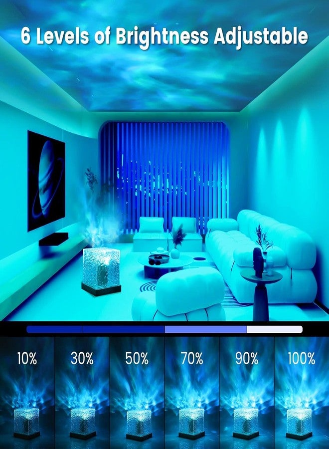Desidiya Projector Lights Ocean Wave, Romantic Warm Ocean Wave Water Night Light Projector 3D Water Wave Effect, Romantic Led Light Projector USB Powered (Pack of 1) - Acrylic - Image 3