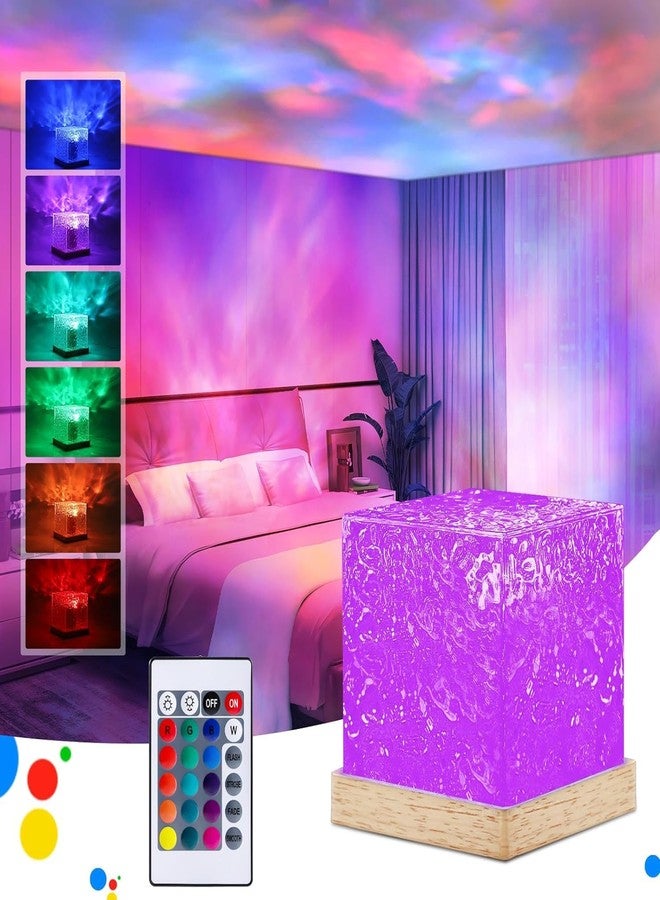 Desidiya Projector Lights Ocean Wave, Romantic Warm Ocean Wave Water Night Light Projector 3D Water Wave Effect, Romantic Led Light Projector USB Powered (Pack of 1) - Acrylic - Image 1