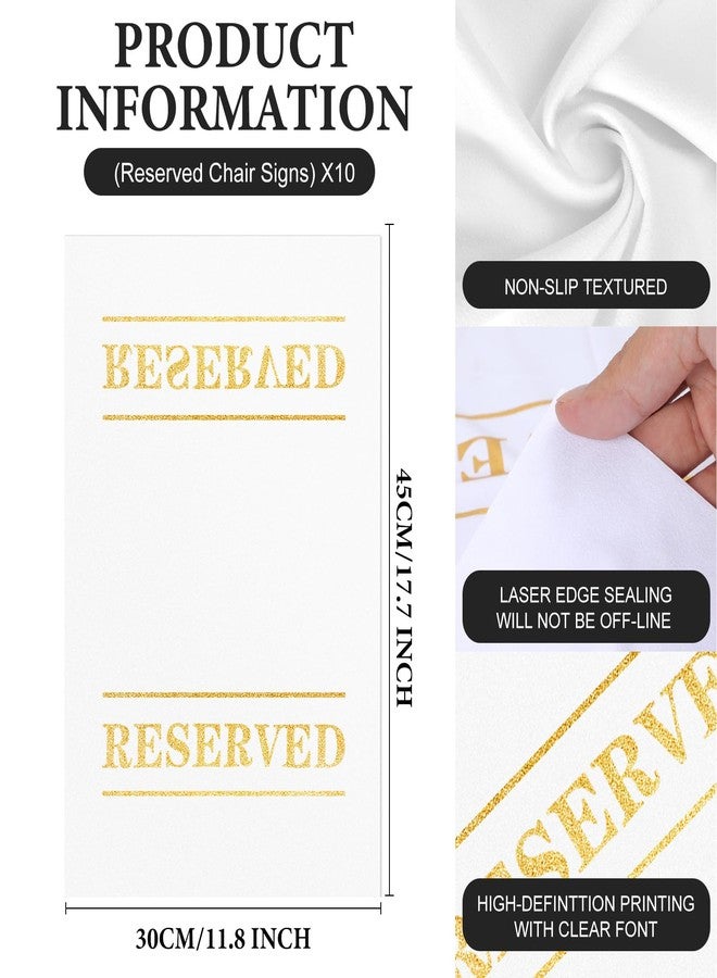 XIISVINT Reserved Signs for Pews Chairs Reserved Pew Cloths Seating Signs Placeholder for Church Wedding Seats Decoration - Image 2