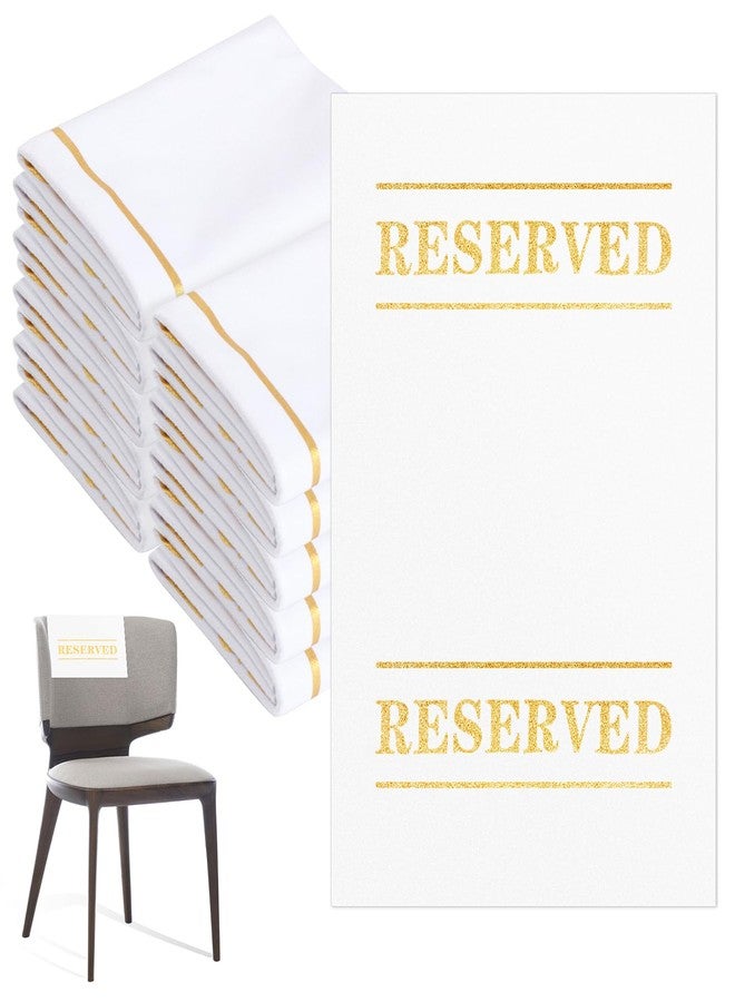 XIISVINT Reserved Signs for Pews Chairs Reserved Pew Cloths Seating Signs Placeholder for Church Wedding Seats Decoration - Image 1