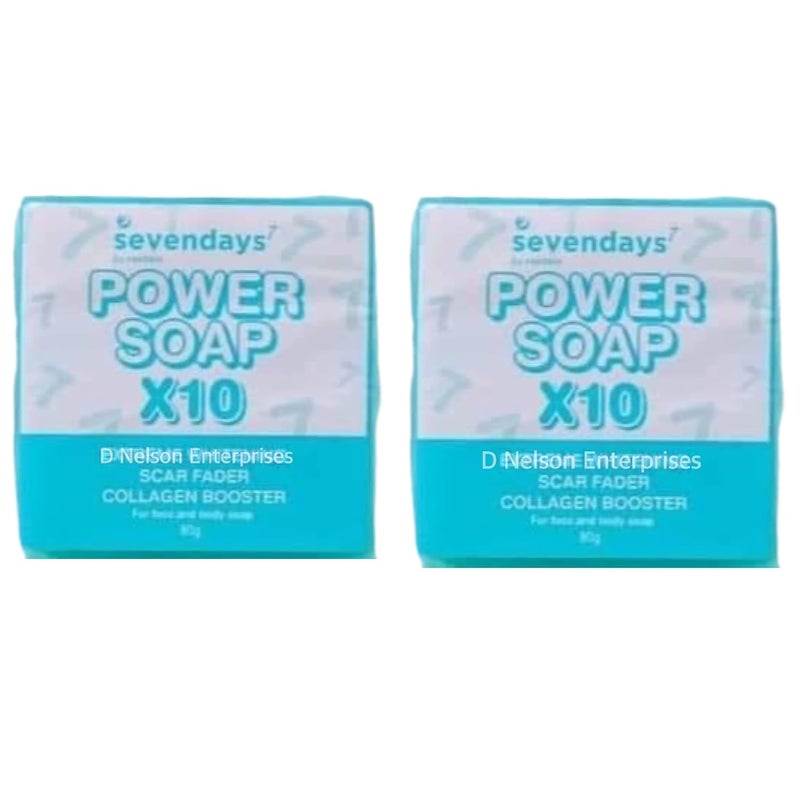 2 Bars SevenDays by Her Skin POWER SOAP for Face  Body 80g