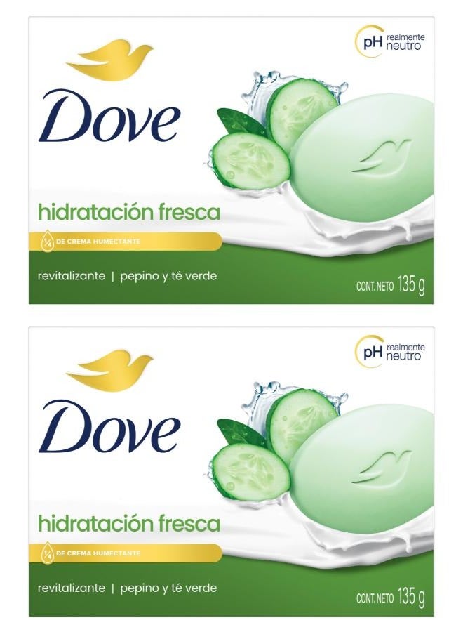 Dove Soap Fresh Touch Cucumber 135g 2Pcs