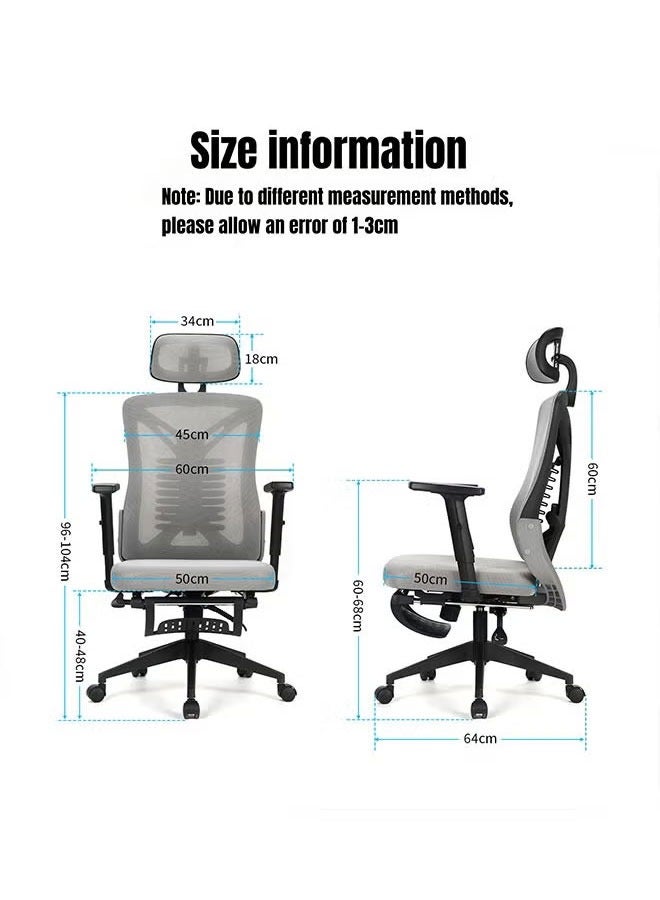 Generic Children Study Chair Home Computer Chair Ergonomic Office Desk Chair Breathable Mesh Kids Study Chair With Adjustable Armrest Larger And Wider Headrest Bionic Lumbar Support Anti-Slip Silent Wheel Gaming Chair Big And Tall Reclining Leisure Swivel Chair  - Image 2
