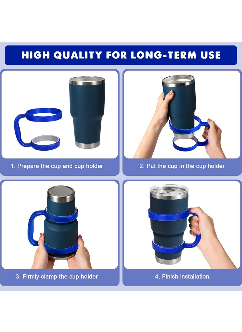 SYOSI SYOSI 5Pcs Tumbler Handle, Tumbler Holder for 30 oz of RTIC, SUNWILL, Tervis All Brand Travel Tumbler Cup Mug Simple Modern (5 Colors)  - Image 5