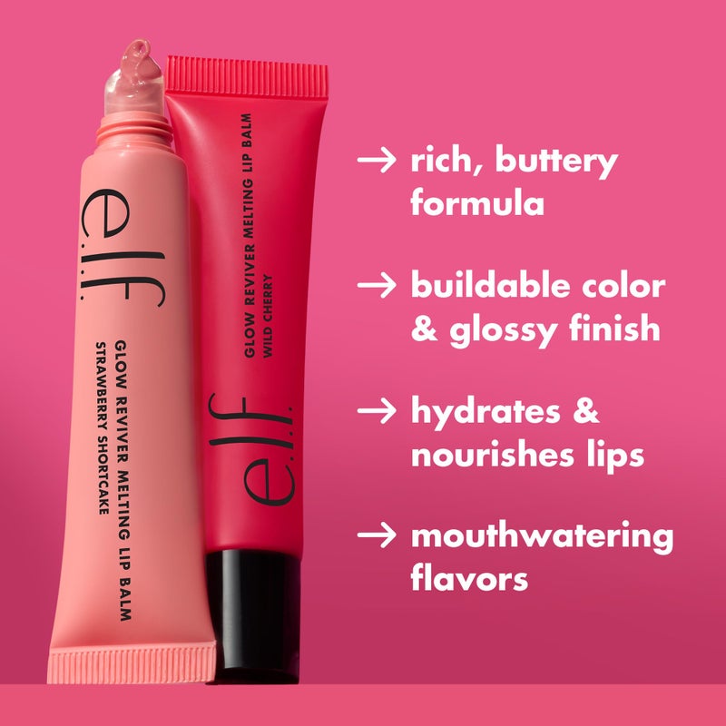 elf e.l.f. Glow Reviver Melting Lip Balm, Hydrating Tinted Lip Balm For A Glossy Finish & Soft, Supple Lips, Vegan & Cruelty-Free, Vanilla Soft Serve - Image 3