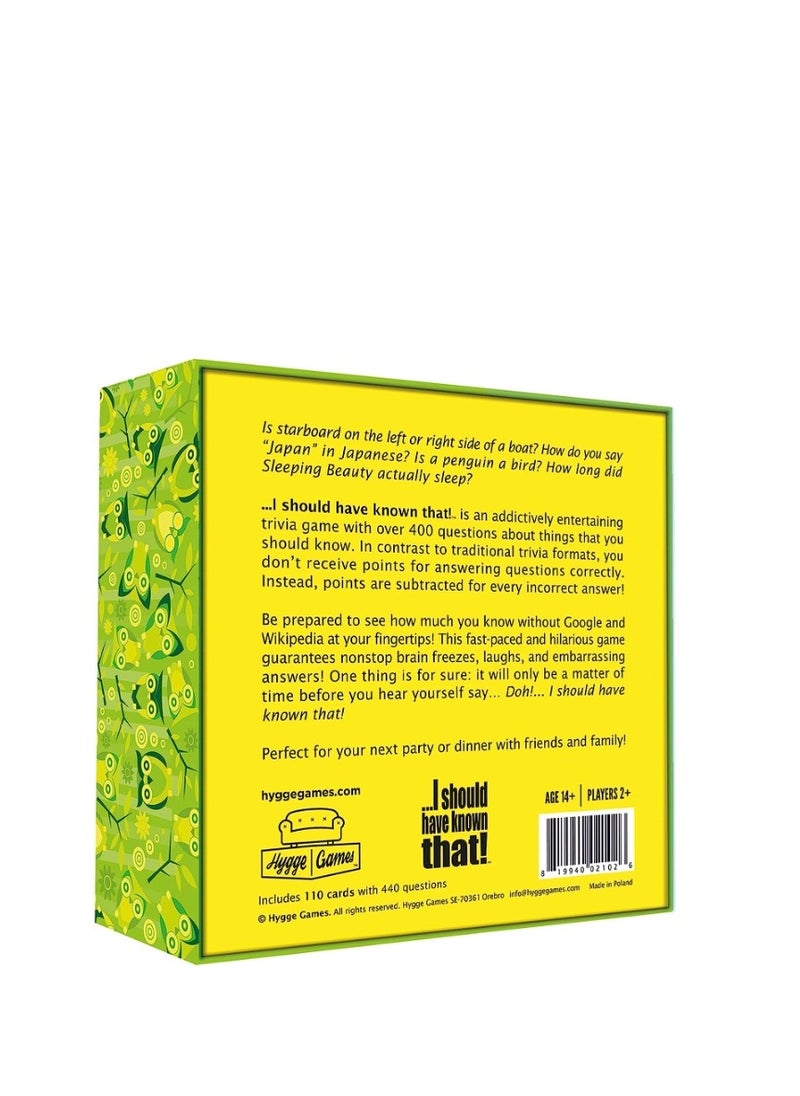 Generic - I Should Have Known That Trivia Game Yes or No Edition by Hygge Games - Image 1