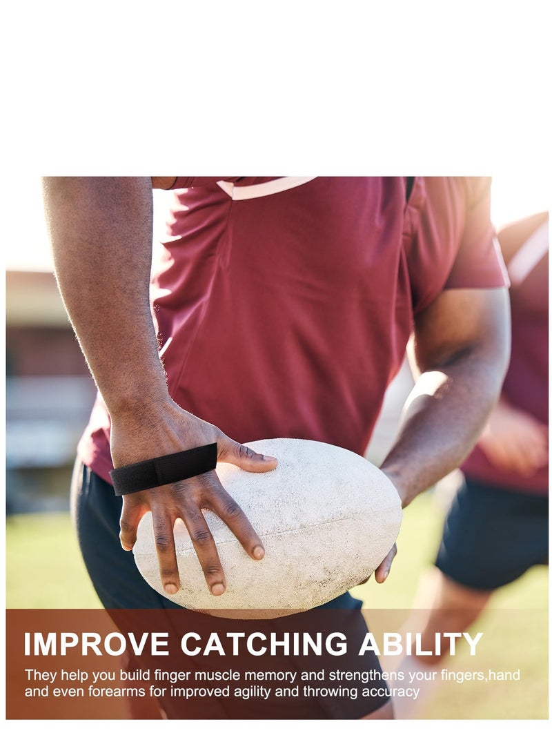 KASTWAVE 8PCS Football Catching Trainer Band, Catch Football Receiving Training Volleyball Strap Football Training Equipment for Football Training Aids, Black  - Image 4