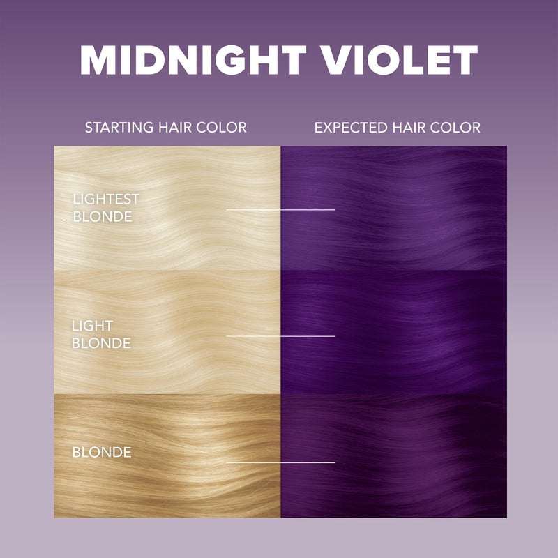 Splat Hair Splat Rebellious Colors 30 Wash No Bleach Needed Hair Color Kit, Midnight Violet, 6 Oz - Image 4