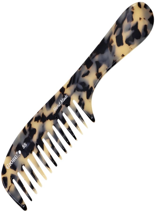 Giorgio G55 Wide Tooth Detangler Hair Comb for Wet and Dry Hair, Combs for Women and Men with Thin to Medium Hair, Large Tooth Rake Comb, Saw-Cut and Hand Polished - Image 1