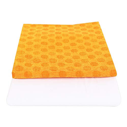Maharaja Set of Unstitched Fabric Cotton Handloom Kurta (2.5m - 54panna) and Pyjama (2m) Set in Orange [MSP083] - Image 2