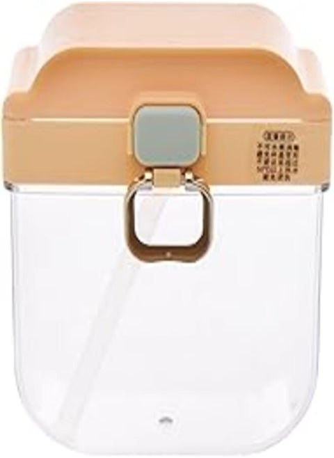 Generic Plastic Modern Water Bottle With Leather Adjustable Strap And Airtight Lid Practical For Travels 600 ML - Soft Yellow
