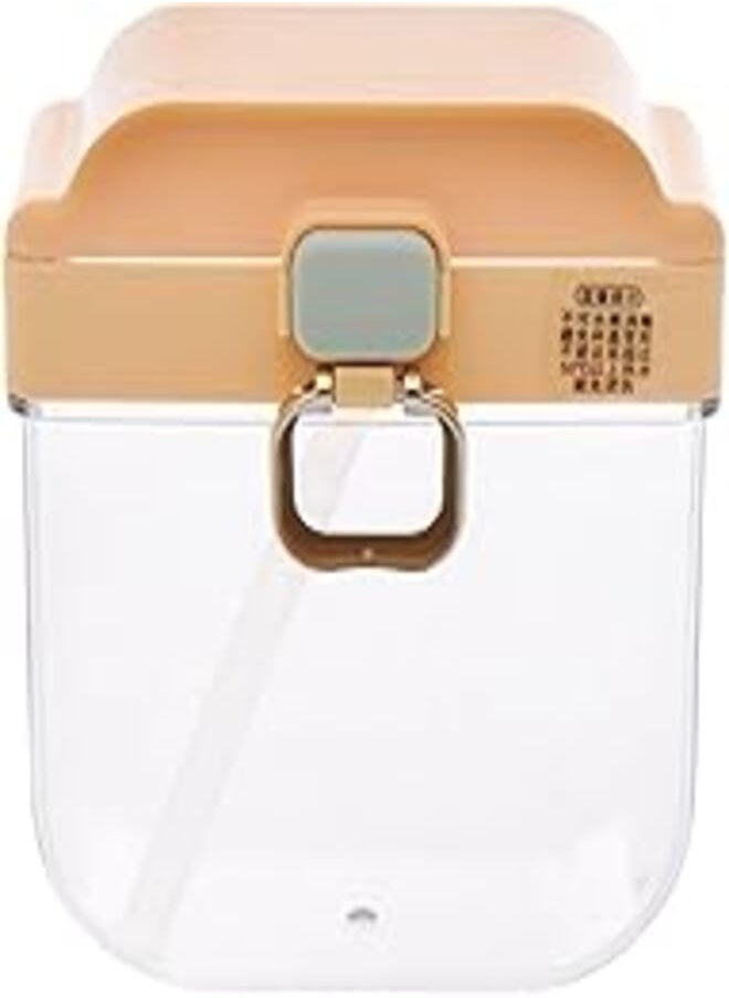 Generic Plastic Modern Water Bottle With Leather Adjustable Strap And Airtight Lid Practical For Travels 600 ML - Soft Yellow