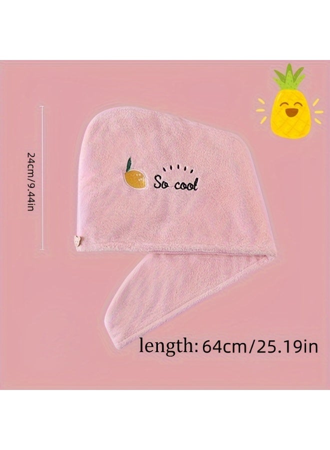 1Pc Magic Microfiber Hair Drying Towel, Quick-Dry Super Absorbent Hair Turban, Soft Shower Cap with Button Closure, Blue Color, Daily Home Essential - Image 4