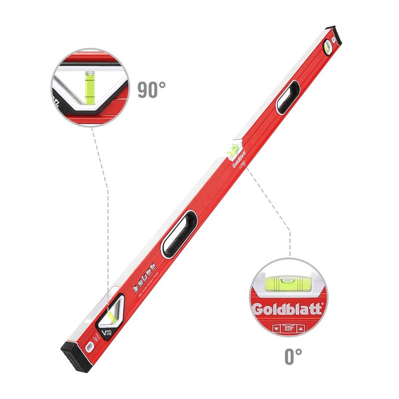 Goldblatt 48in. Double View Vertical Site I-box Spirit Level - Image 3