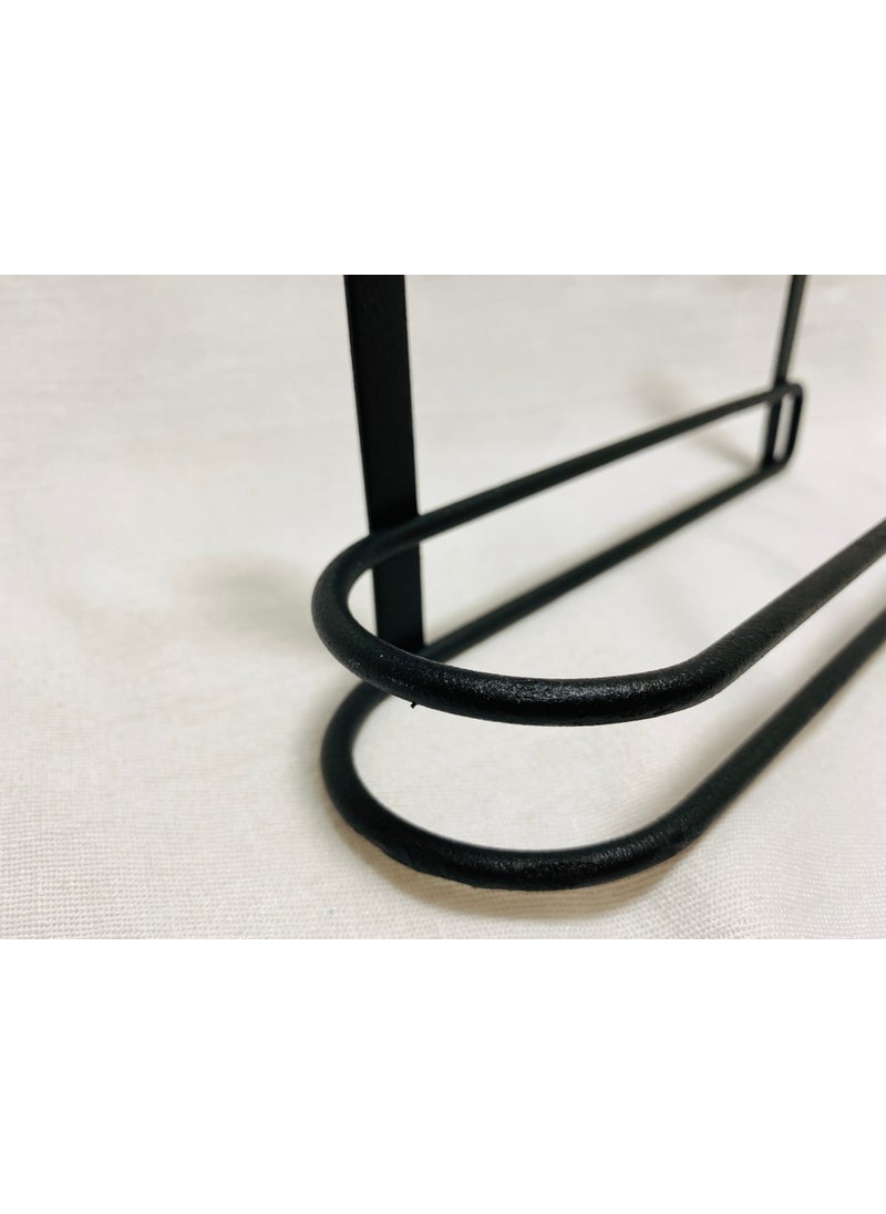 Renk Yapı Rüyası - Black Wrought Iron Paper Towel Holder Stylish Practical Use Does Not Prevent Cabinet Doors from Closing - Image 1