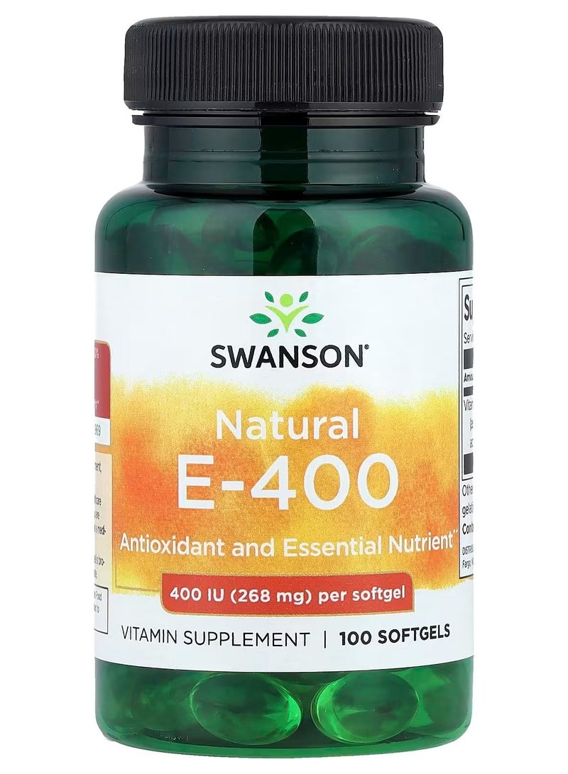 Swanson, Natural Vitamin E, 268 mg (400 IU), 100 Softgels