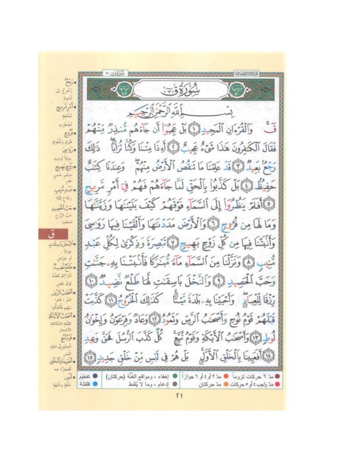 من سورة الأحقاف إلى سورة الناس الأجزاء من 26 إلى 30 مقاس وسط: 17×24 سم (علبة تحتوي على10 قطعة) - Image 3