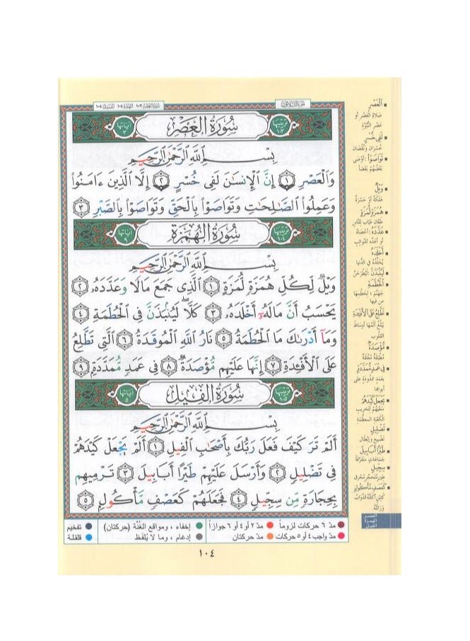 من سورة الأحقاف إلى سورة الناس الأجزاء من 26 إلى 30 مقاس وسط: 17×24 سم (علبة تحتوي على10 قطعة) - Image 4