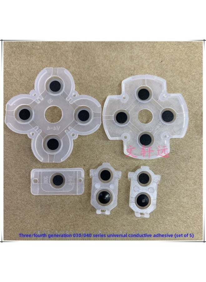 Generic - PS4 Handle Conductive Adhesive PS4 Handle Key Rubber Pad PS4 Handle Conductive Adhesive 020/030/040/050 Glue-Product Color:Second Generation 011/2.0 Series Conductive Adhesive/1 Set - Image 1