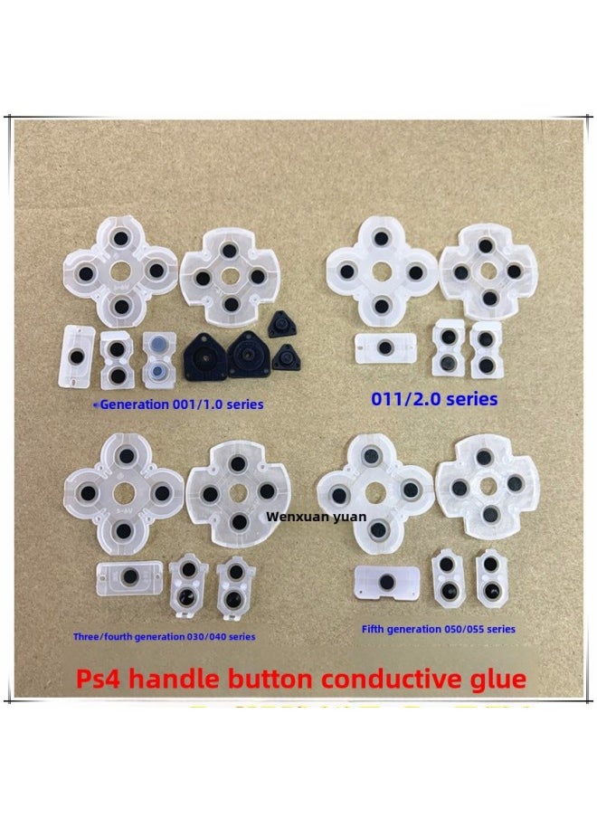 Generic - PS4 Handle Conductive Adhesive PS4 Handle Key Rubber Pad PS4 Handle Conductive Adhesive 020/030/040/050 Glue-Product Color:Second Generation 011/2.0 Series Conductive Adhesive/1 Set - Image 1