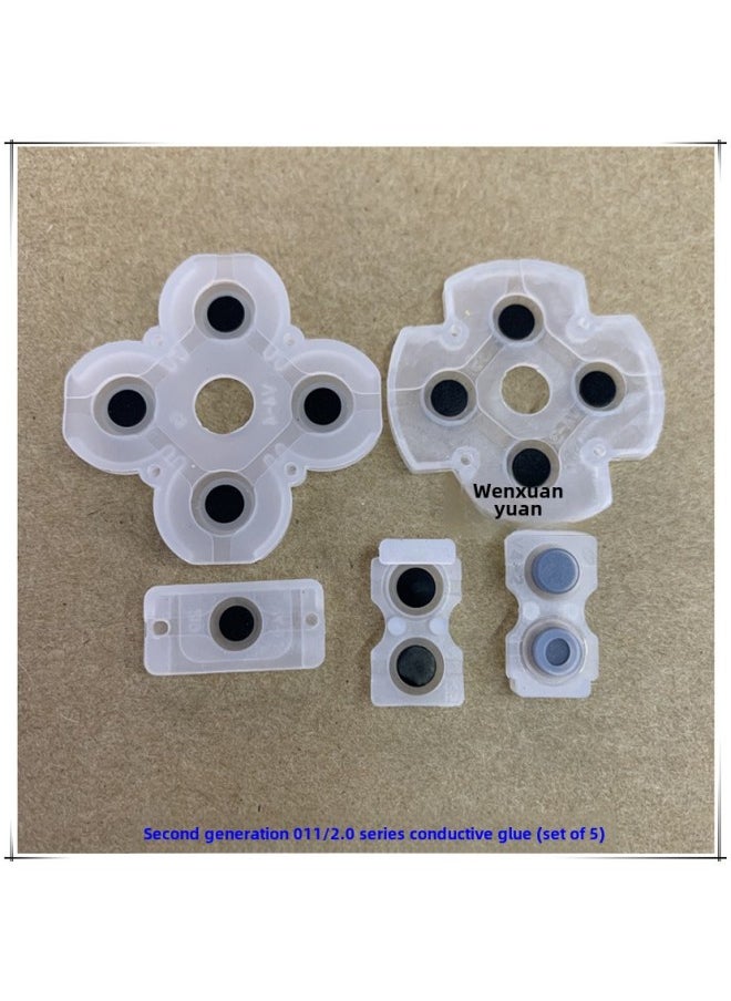 Generic - PS4 Handle Conductive Adhesive PS4 Handle Key Rubber Pad PS4 Handle Conductive Adhesive 020/030/040/050 Glue-Product Color:Second Generation 011/2.0 Series Conductive Adhesive/1 Set - Image 1