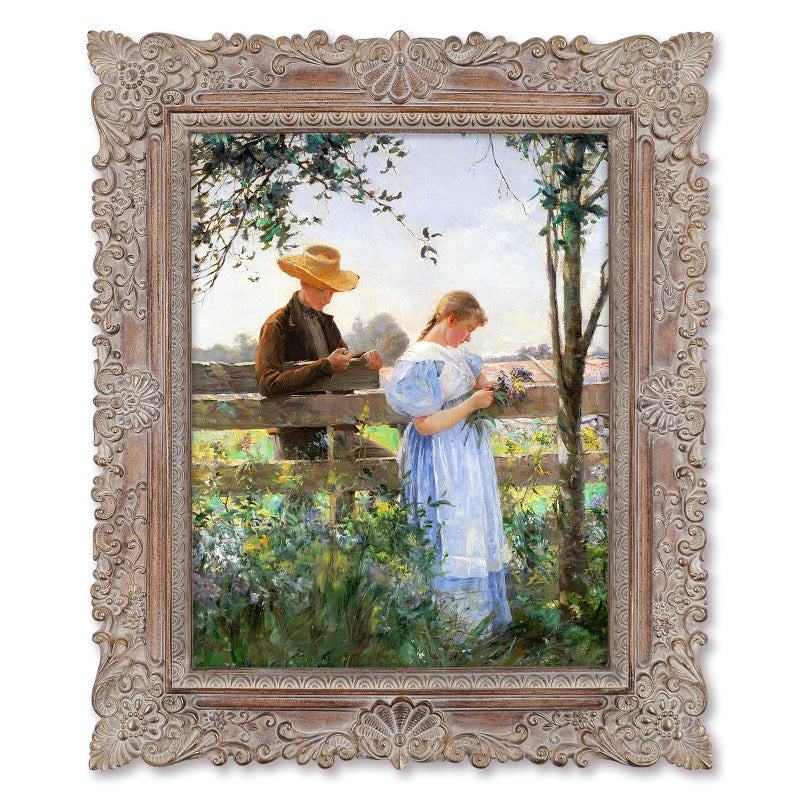 SIMONS SHOP Picture Frames 8x10 Antique Style Photo Frame with Glass Front Vintage Picture Frame for Tabletop and Wall Display Walnut  Gold