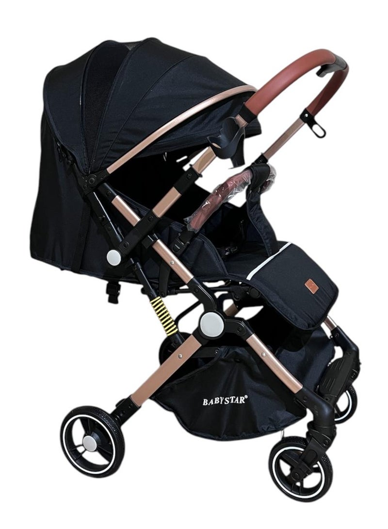 Gerenic Two-way foldable baby stroller - black - Image 1