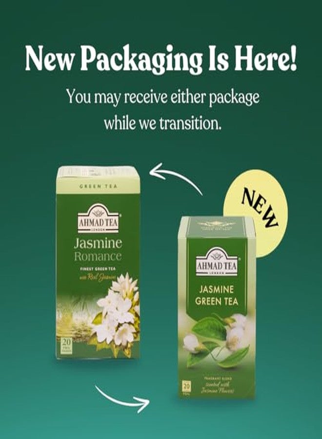 Ahmad Tea Jasmine Romance Green Tea, 20-Count Boxes (Pack of 6) - Image 3
