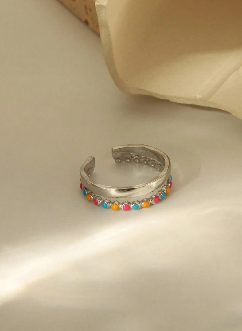 Equal Amazing Silver Stainless Steel Ring For Women One Size - Image 2