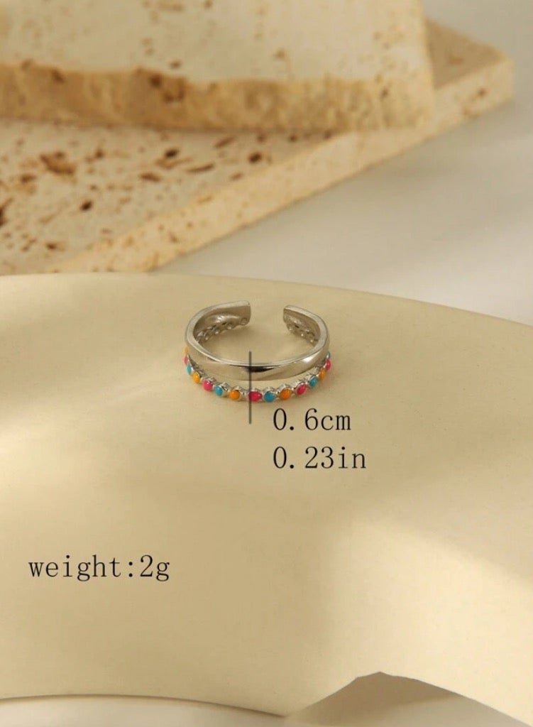 Equal Amazing Silver Stainless Steel Ring For Women One Size - Image 3