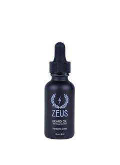 Zeus Natural Beard Oil, Premium Conditioning Beard Oil to Soften Beard & Mustache – MADE IN USA (Verbena Lime) 1 oz.  - Image 1