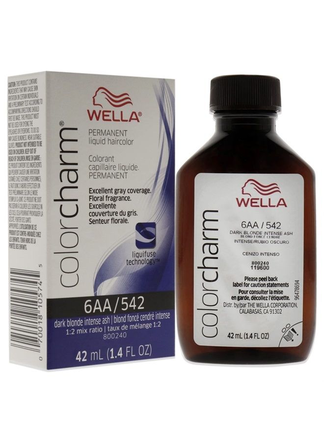 WELLA Color Charm Permanent Liquid Hair Color for Gray Coverage, 6AA Ash Blonde, 1.42 Fl Oz  - Image 3