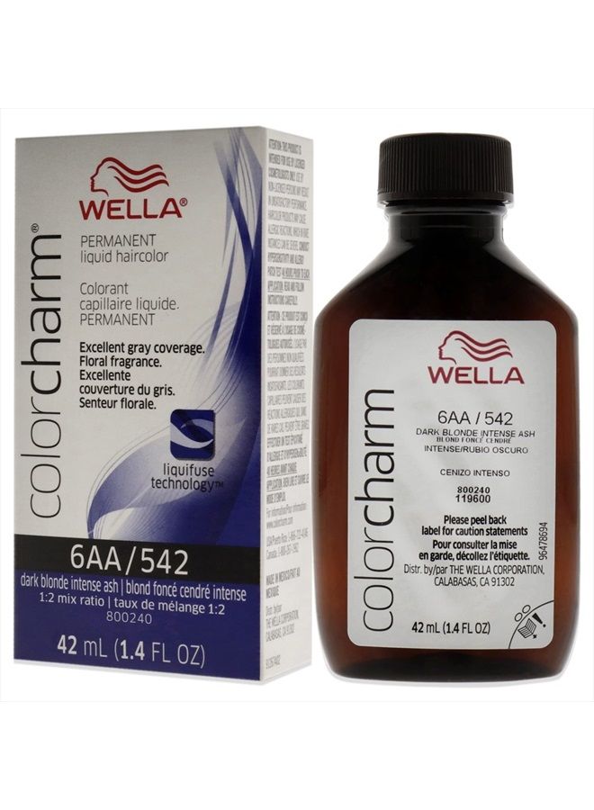 WELLA Color Charm Permanent Liquid Hair Color for Gray Coverage, 6AA Ash Blonde, 1.42 Fl Oz  - Image 4