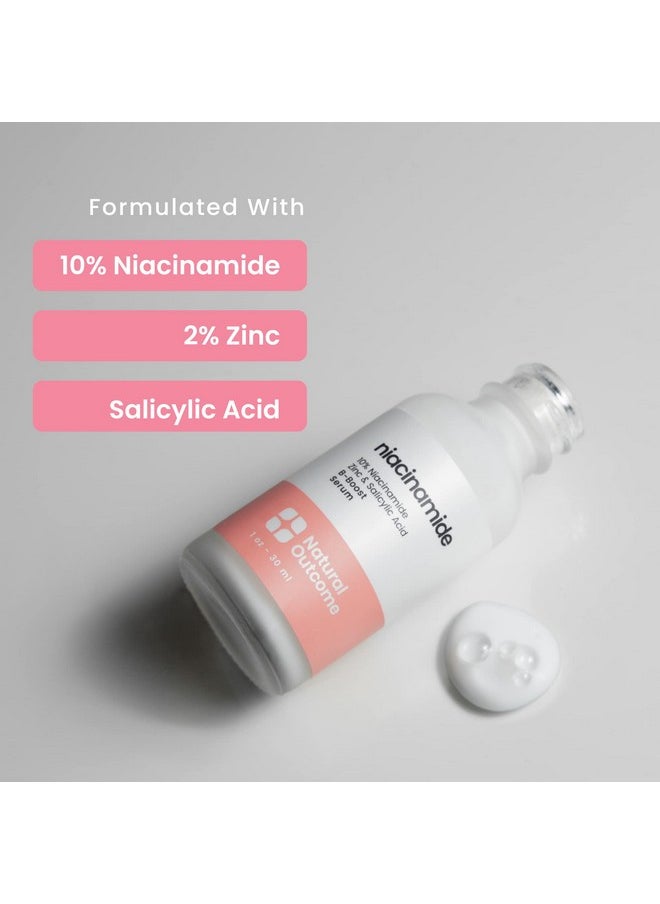 ناتشورال أوتكم Um For Face By Natural Outcome Skin Care، B-Boost Niacinamide 10% Plus Zinc 2% Salicylic Acid + Hyaluronic Acid، علاج حب الشباب + مصل تقليص المسام + تونر للبشرة  - Image 2