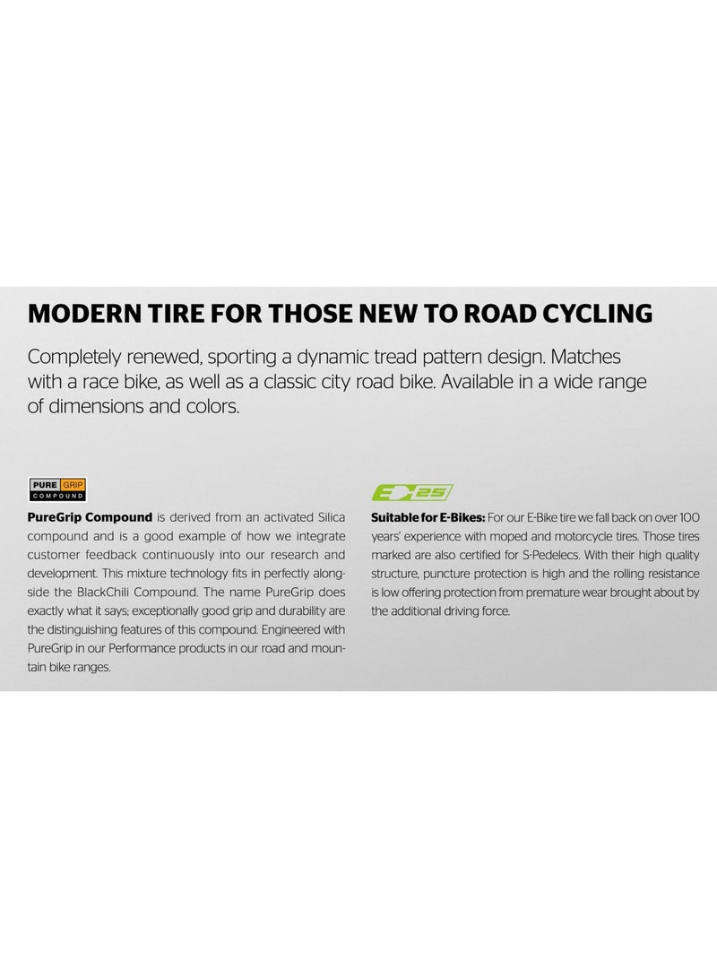 Continental Ultra Sport III tire - clincher, folding, PureGrip, Performance, E25, black or black/brown, 650, 700x 23, 25, 28 - Image 5