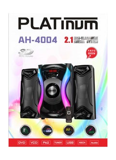 Platinum Subwoofer For Computer with Bluetooth Connection - AUX Cable - Memory Card port - USB port And Remote Control Model AH-4004  - Image 2