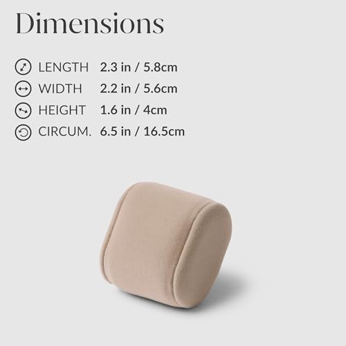TAWBURY Bayswater Watch Box Pillows - Extra-Small | 16.5cm/6.5" Circumference | 55mm/2.2" Width | Compatible with Bayswater 8 Slot Watch Box (Taupe) | Pack of 8 Pillows (Beige/Cream) - Image 4