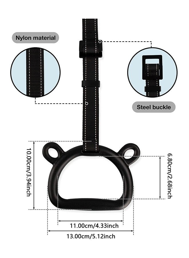 Garlo Kids Gymnastic Rings Pull up Rings for Chlidren Exercise,Indoor Gym Ring,Kids Gymnastics Rings with Adjustable Straps,Load Bearing 100kg  - Image 3