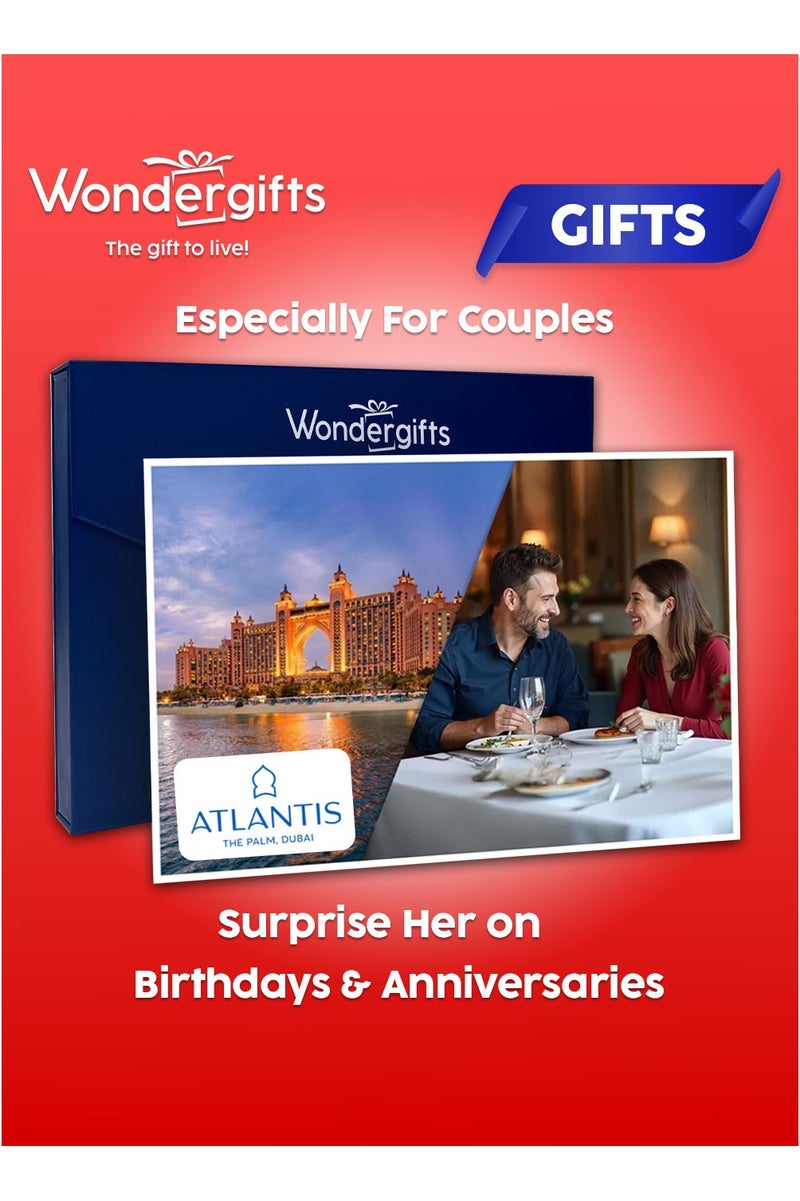 Wondergifts Romantic Dinner for Two at Kaleidoscope, Atlantis The Palm | Dinner Gift For her | Perfect Birthday Gift For Women - Image 1