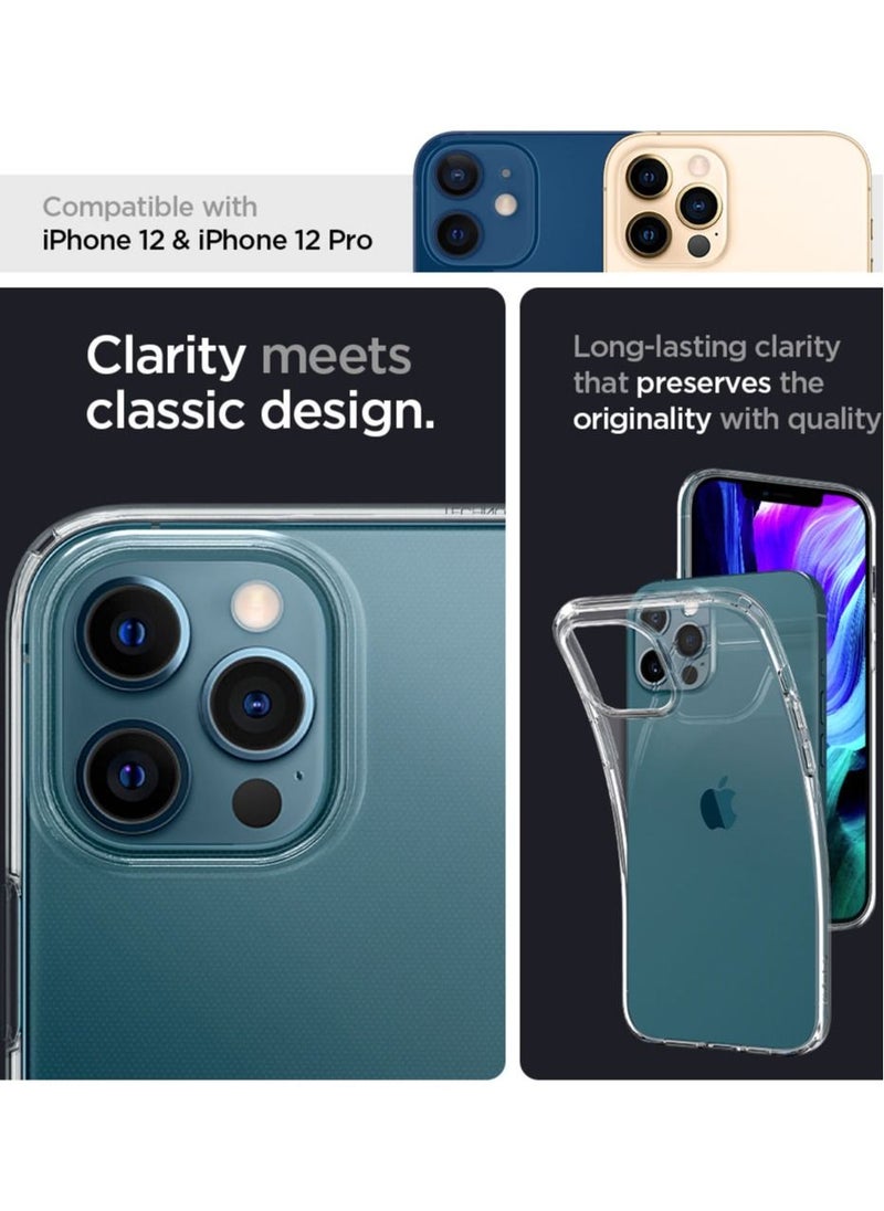 Spigen - Liquid Crystal for iPhone 12 / iPhone 12 PRO Case Cover - Crystal Clear - Image 1