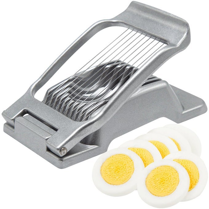 EGG SLICER HEAVY DUTY METAL EGG SLICER CUTTER FOR BOILED EGGS DISHWASHER SAFE MANUAL EGGS SLICER CUTTING WIRE MADE OF STAINLESS STEEL FOR KITCHEN