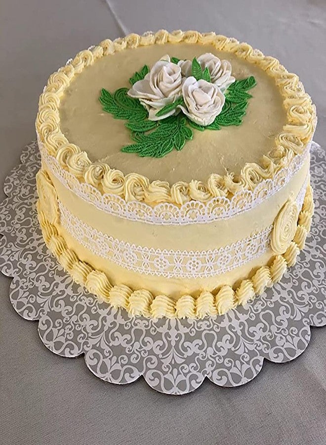 هيدوم مجموعة هيدوم من 4 قوالب سيليكون صالحة للأكل لتزيين الكيك بعجينة السكر، قالب كبير 15.5 بوصة، قوالب بنقوش زهور، أدوات حرفية لتزيين الكيك - Image 5