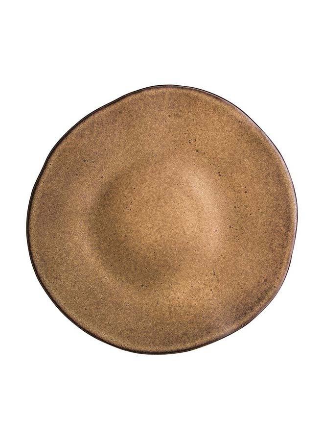Q Authentic Stone Brown plate 28,5 cm