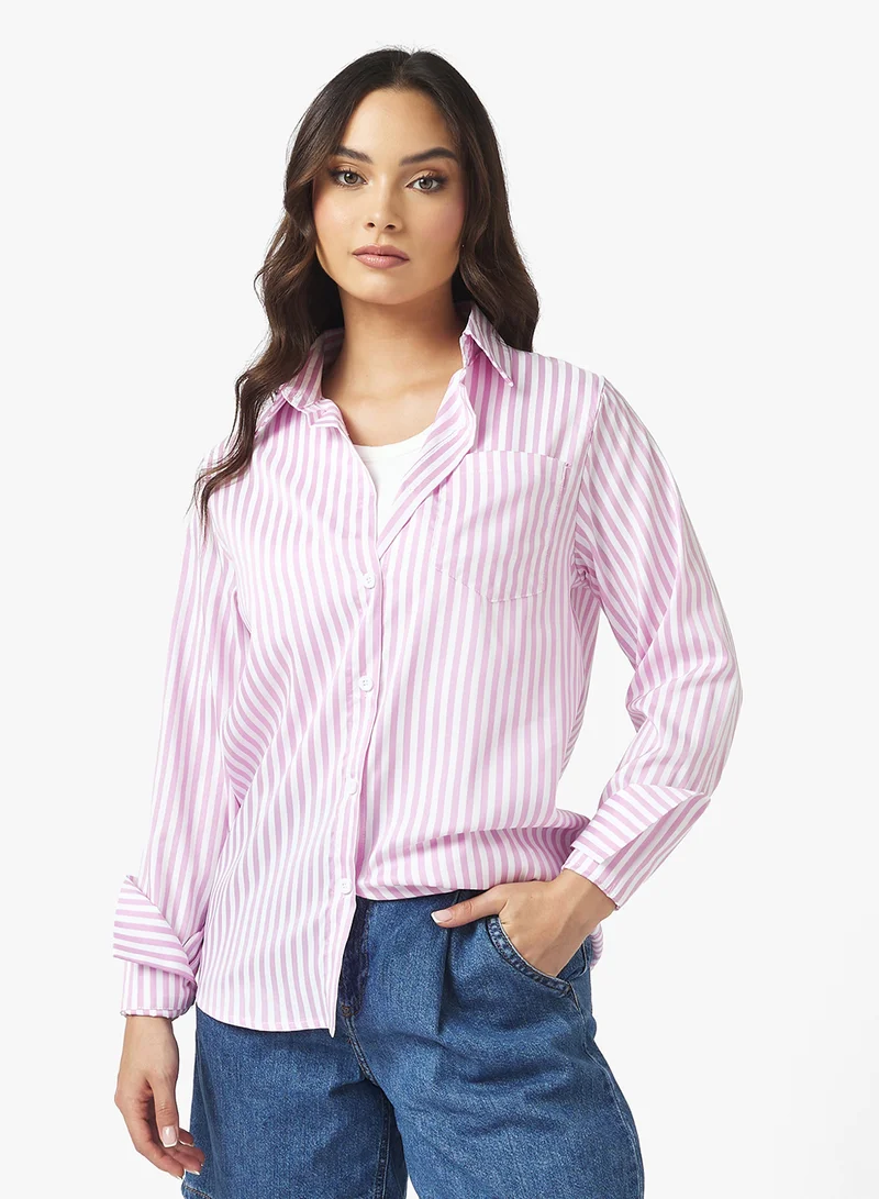 Ginger Stripe Button Down Shirt